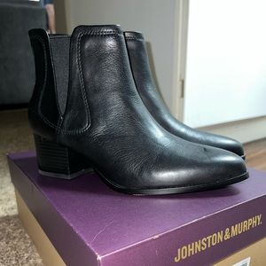 Johnston & Murphy Black Leather Boot